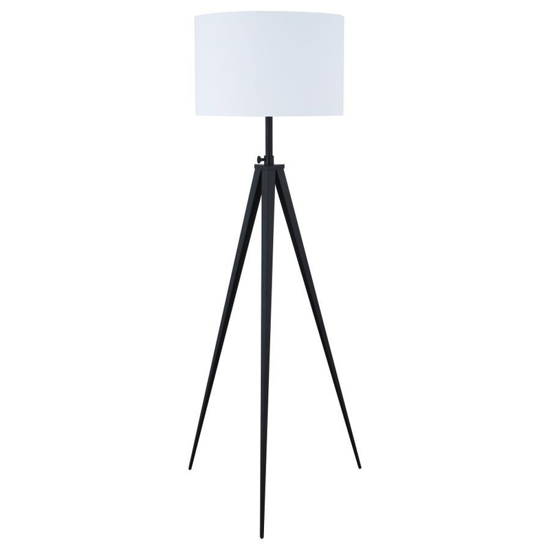 Harrington – Drum Shade Metal Tripod Floor Lamp – Black