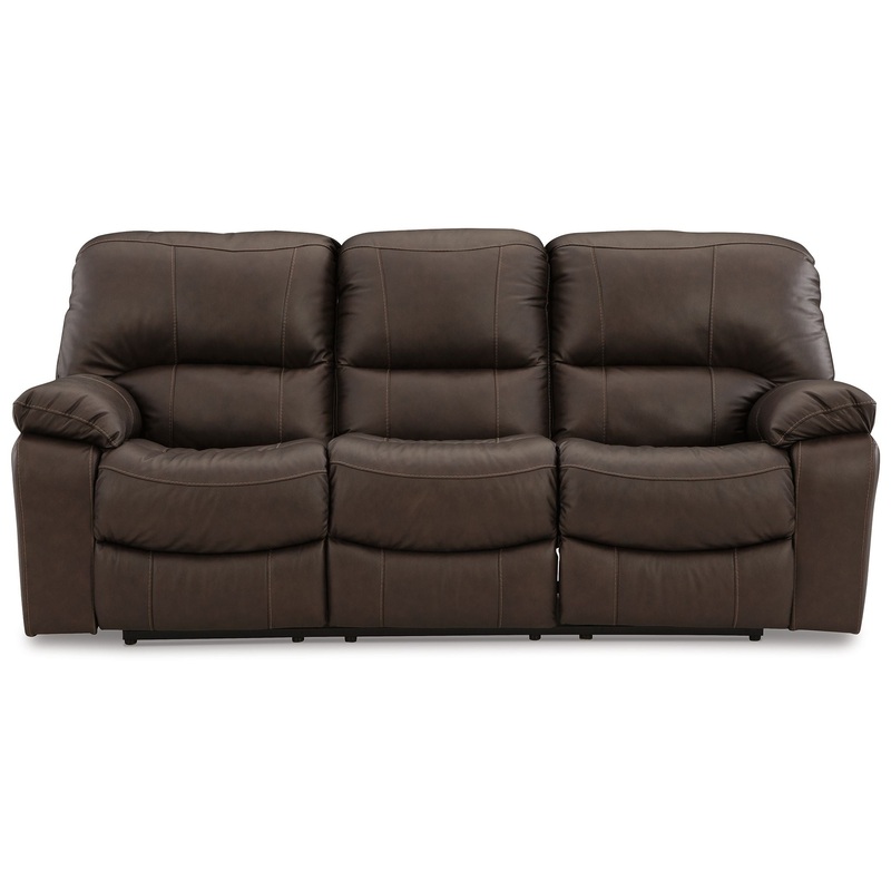 Leesworth – Reclining Sofa|Dark Brown|Blue|Power Reclining