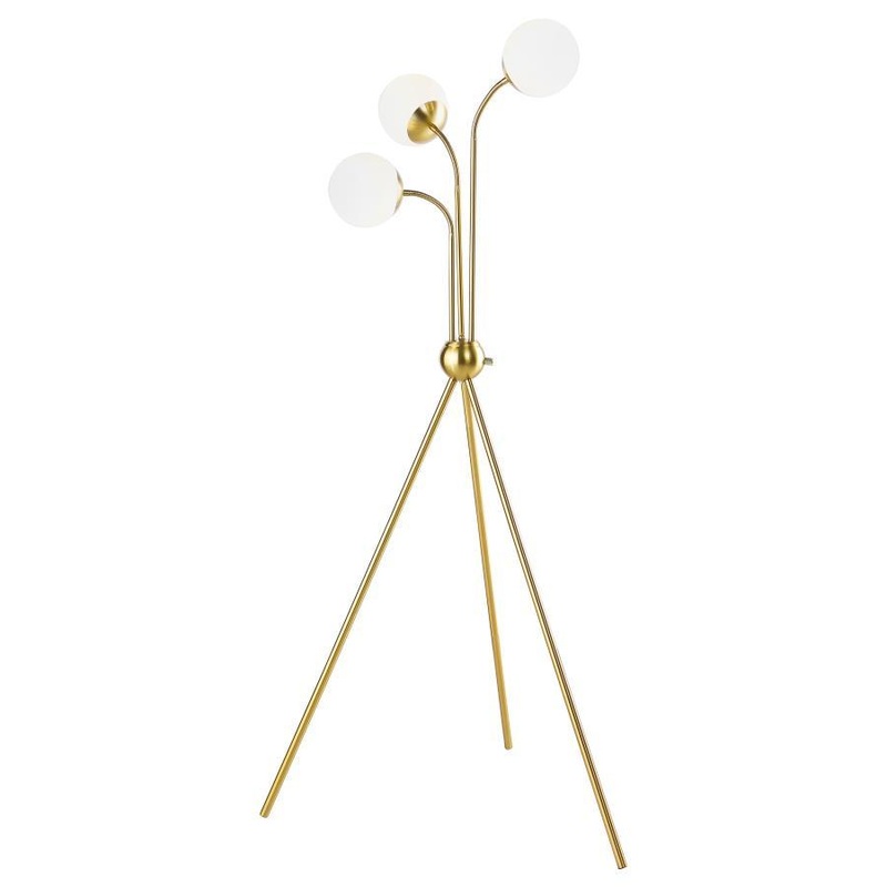 Miley – Spherical Bulb Tripod Tree Floor Lamp – Gold