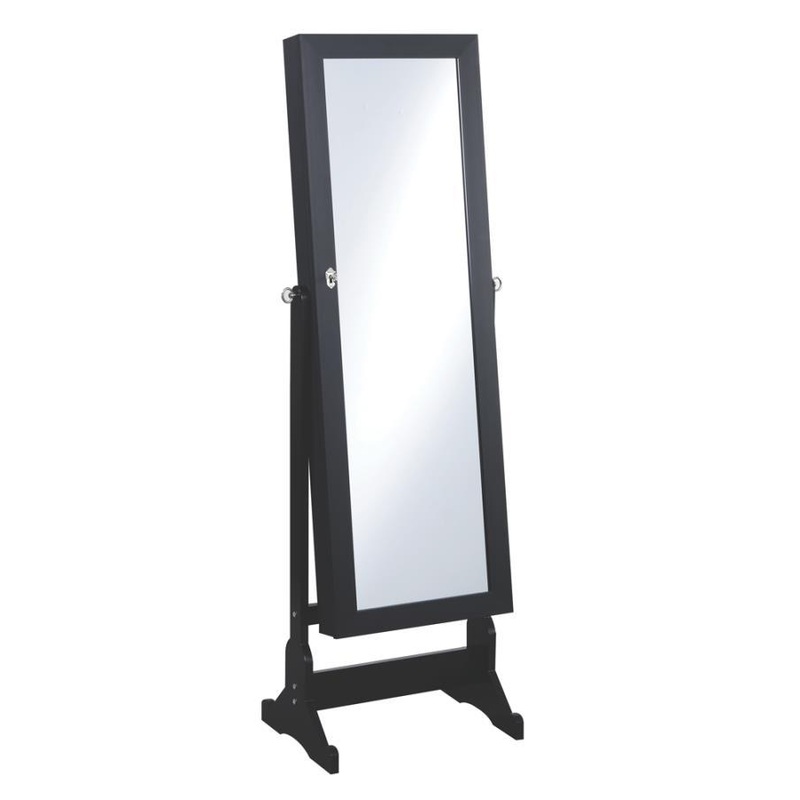 Tutuola – Cheval Mirror With Jewelry Storage – Black