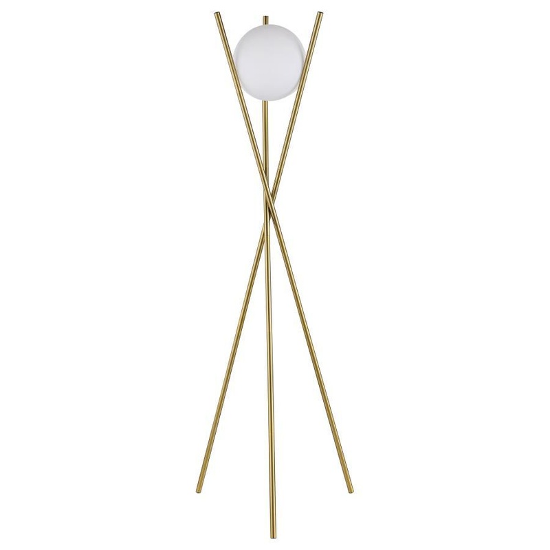 Yamileth – Spherical Bulb Metal Tripod Floor Lamp – Gold