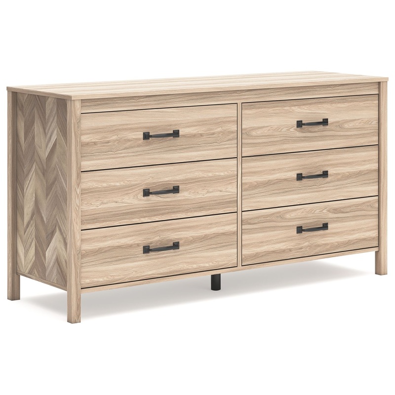 Battelle – Six Drawer Dresser – Tan