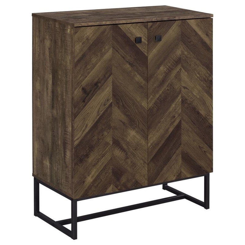 Carolyn – 2 Door Engineered Accent Wood Cabinet – Rustic Oak