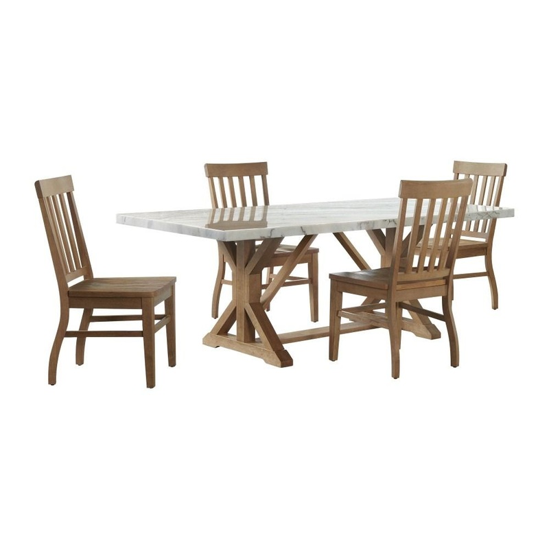 Lakeview – 5 Piece Rectangular Dining Set (Table & Four Chairs) – White