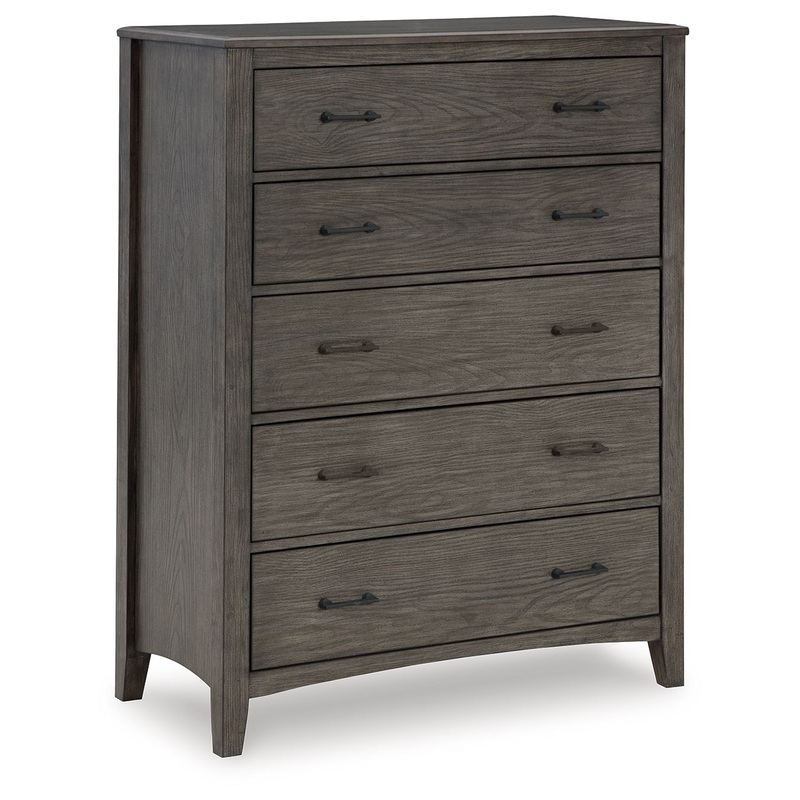 Montillan – Five Drawer Chest – Grayish Brown