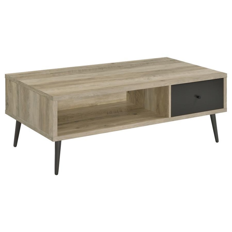 Welsh – 1-Drawer Engineered Wood Coffee Table Antique Pine – Distressed Pine