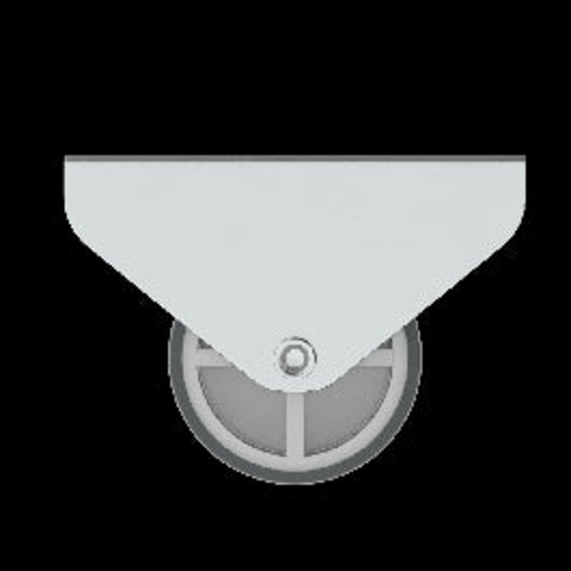 30 MM DIAMETER NYLON AND RUBBER WHEEL, FIXED SUPPORT