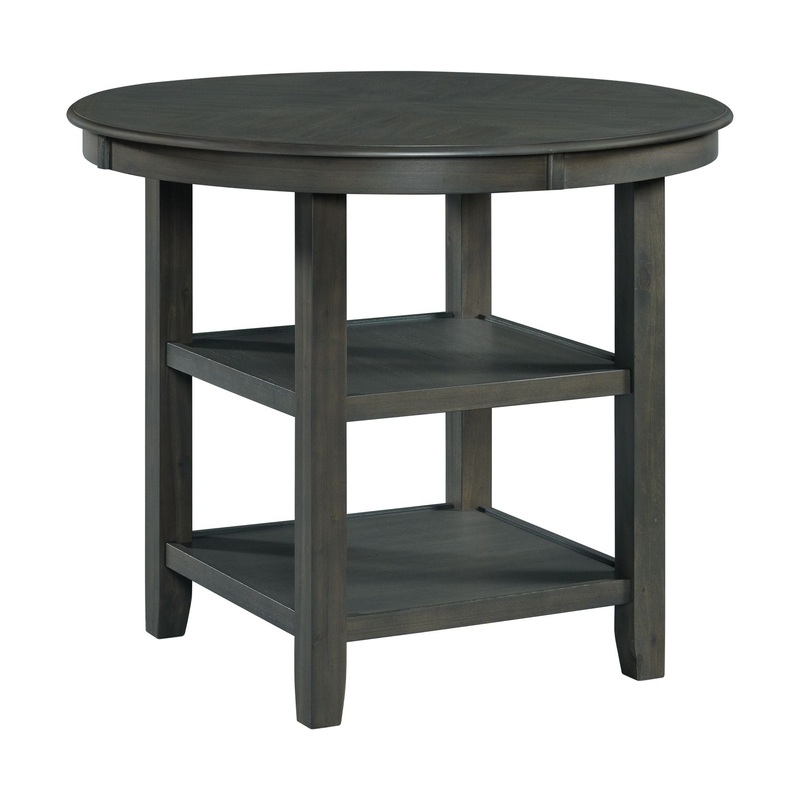 Amherst – Counter Table With Wood Leg – Gray Finish