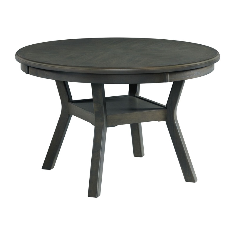 Amherst – Dining Table With Wood Leg – Gray Finish
