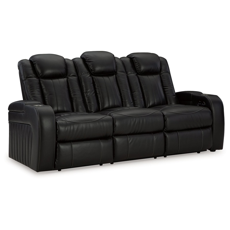 Caveman Den – Power Reclining Sofa With Adj Headrest – Midnight