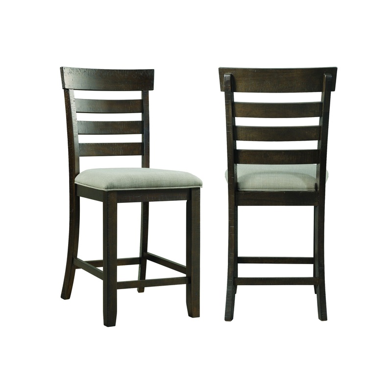 Colorado – Counter Side Chair With Cushion Seat (Set of 2) – Charcoal