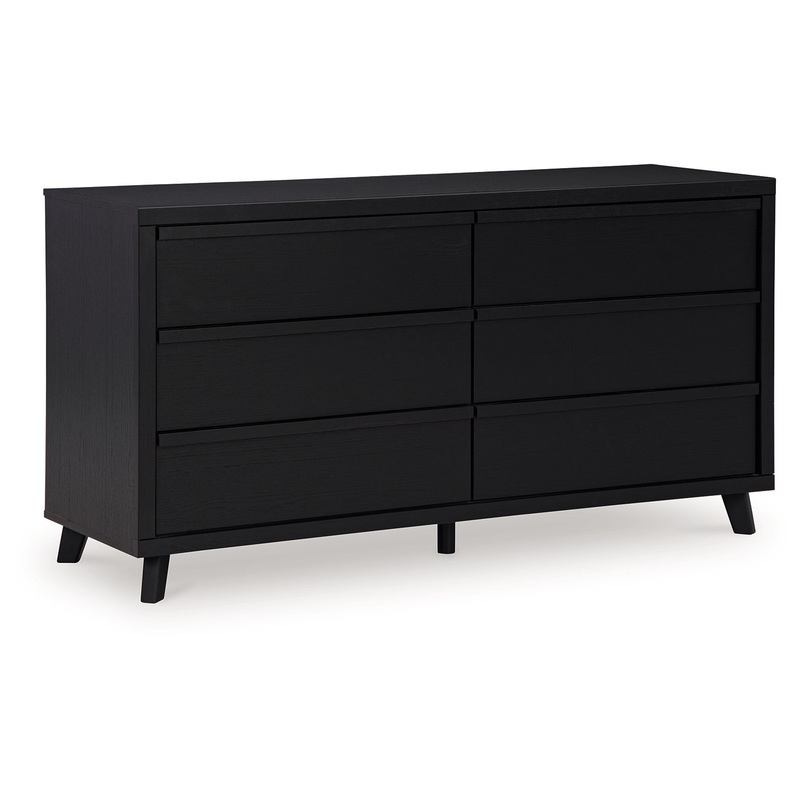 Danziar – Six Drawer Dresser – Black