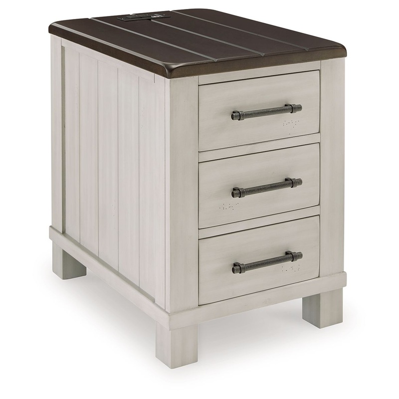 Darborn – Chair Side End Table – Gray / Brown