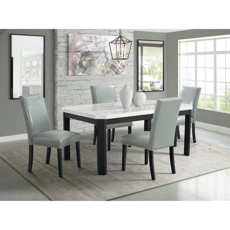 Francesca – 5 Piece Rectangular Dining Set (Table & Four Chairs) – Gray