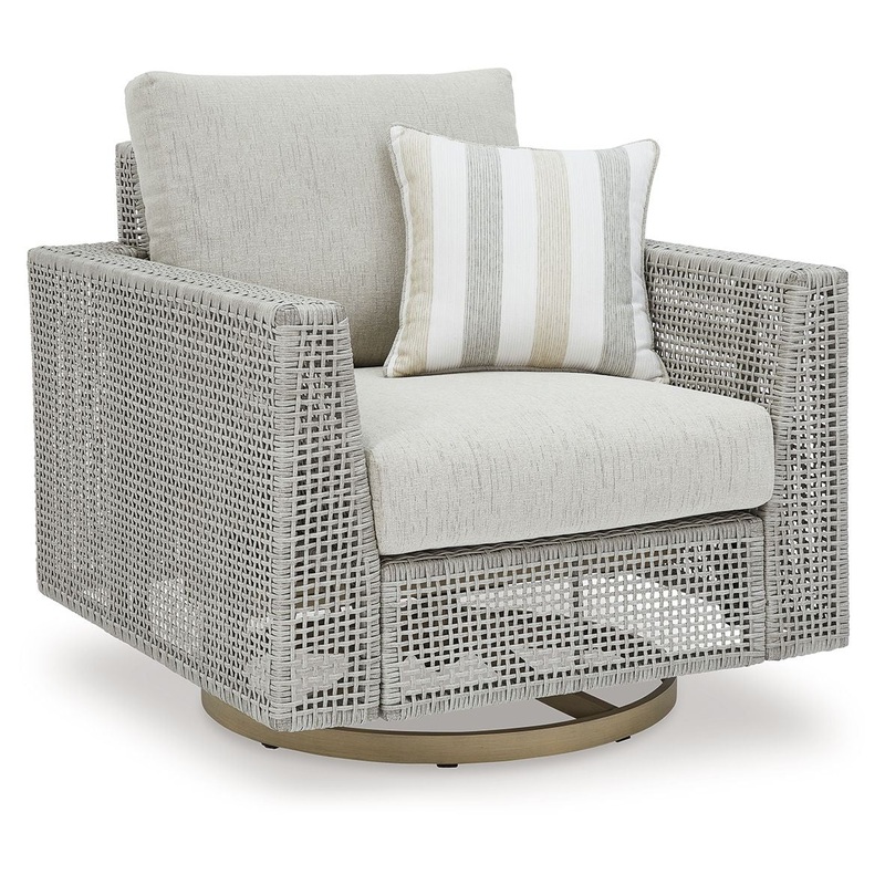 Seton Creek – Swivel Lounge With Cushion – Gray