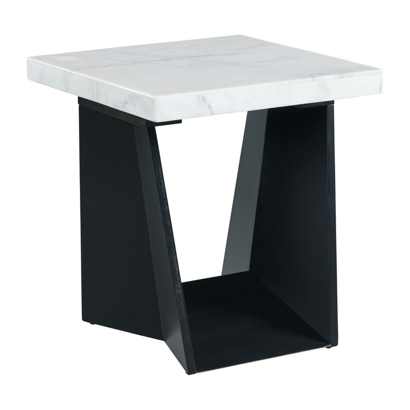 Beckley – End Table|White|Blue