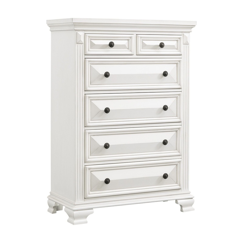 Calloway – 6-Drawer Chest|White