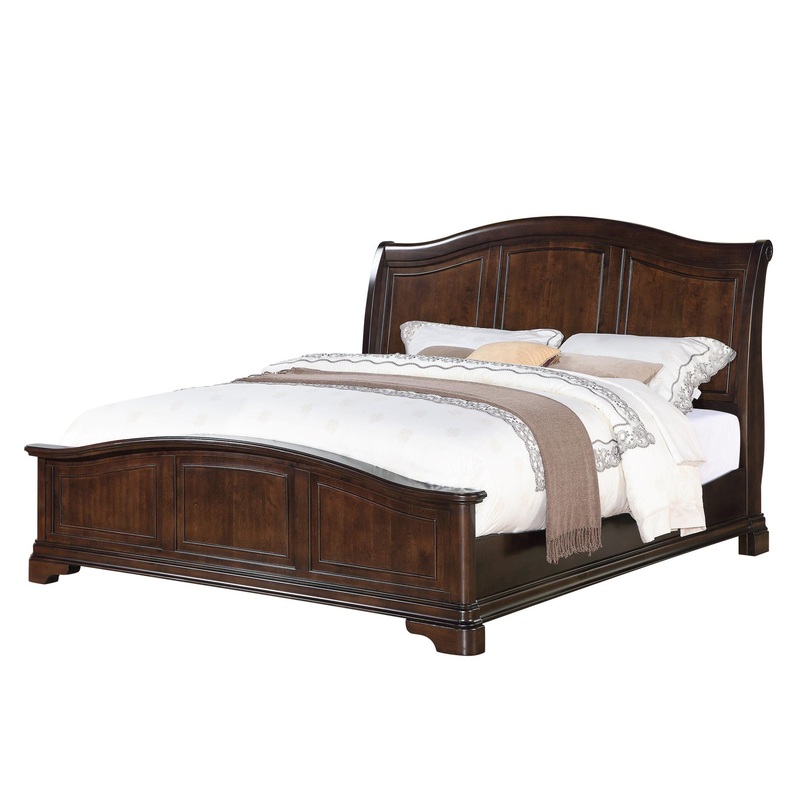 Cameron – Panel Bed|Dark Brown|Queen|King