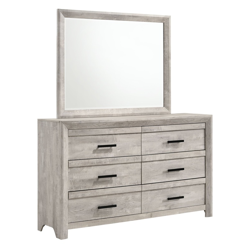 Ellen – Dresser & Mirror Set – White
