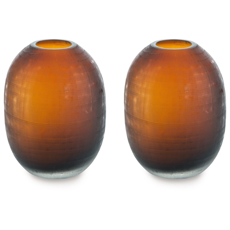 Embersen – Vase|Dark Brown|8”W x 8”D x 11”H|6”W x 6”D x 8”H|2 Pieces