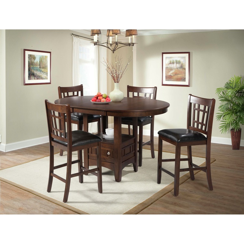 Max – Pub 5 Piece Dining Set – Walnut