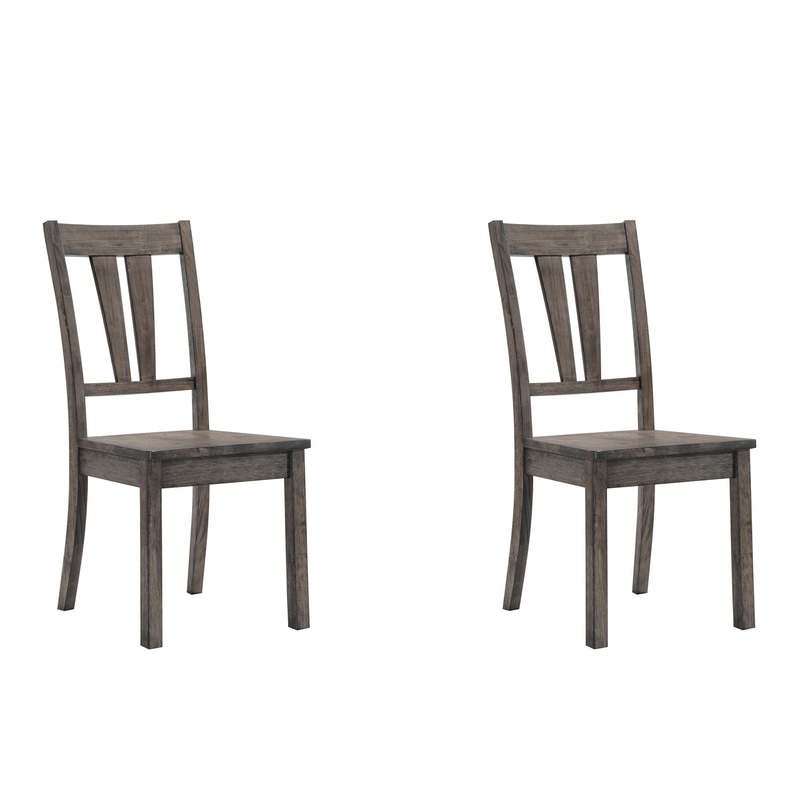 Nathan – Fan Back Chair With Wooden Seat (Set of 2) – Gray Oak