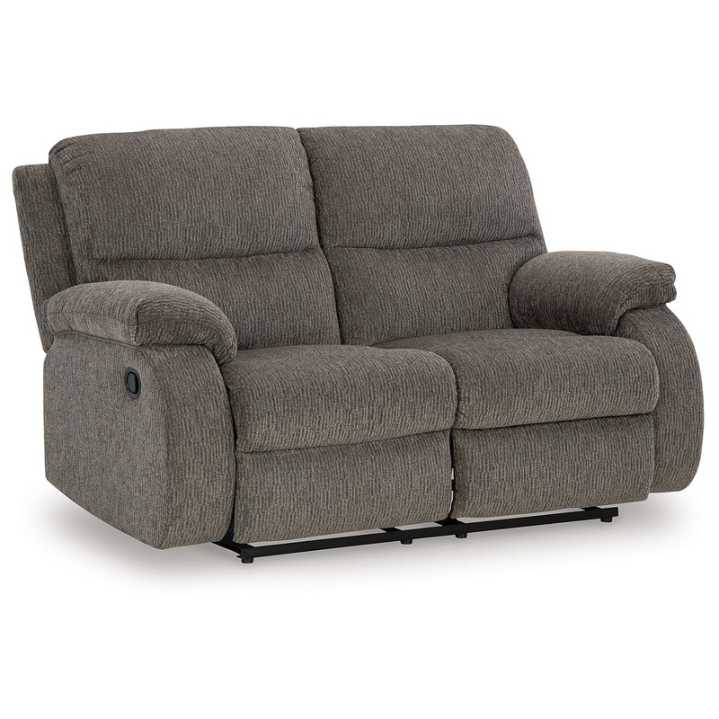 Scranto – Reclining Loveseat|Dark Gray