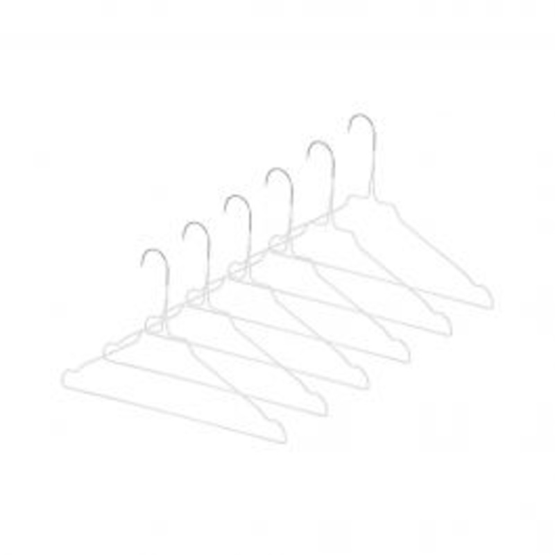 SET OF 8 METAL NON-SLIP HANGERS GREY