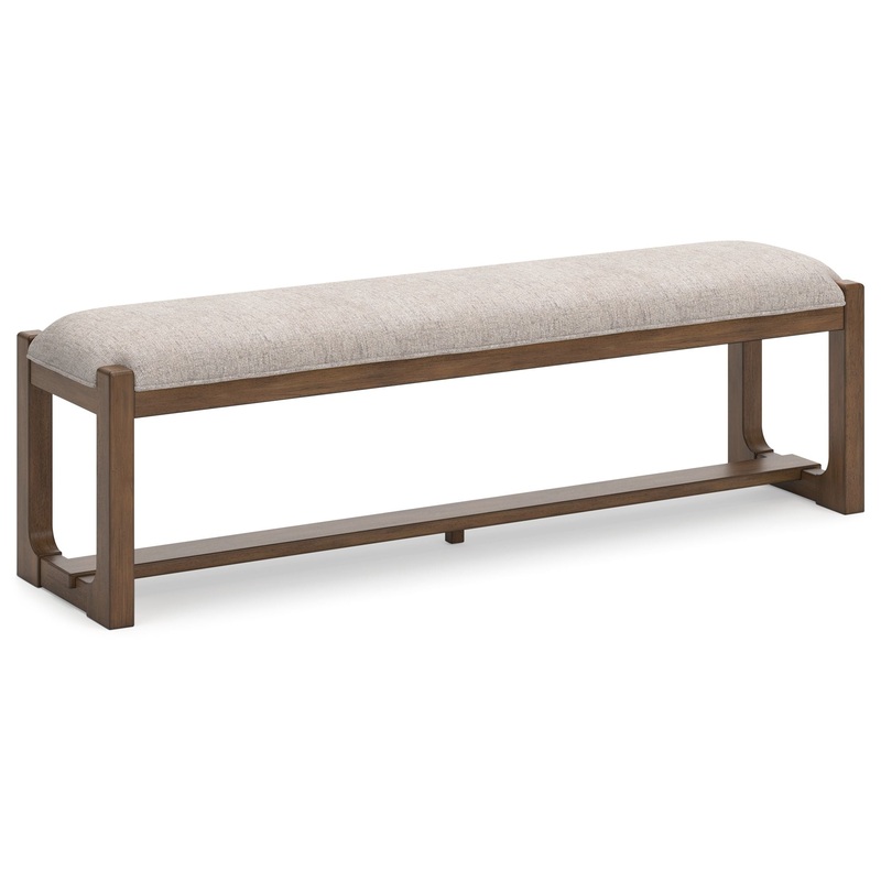 Cabalynn – Large Uph Dining Room Bench – Oatmeal / Light Brown