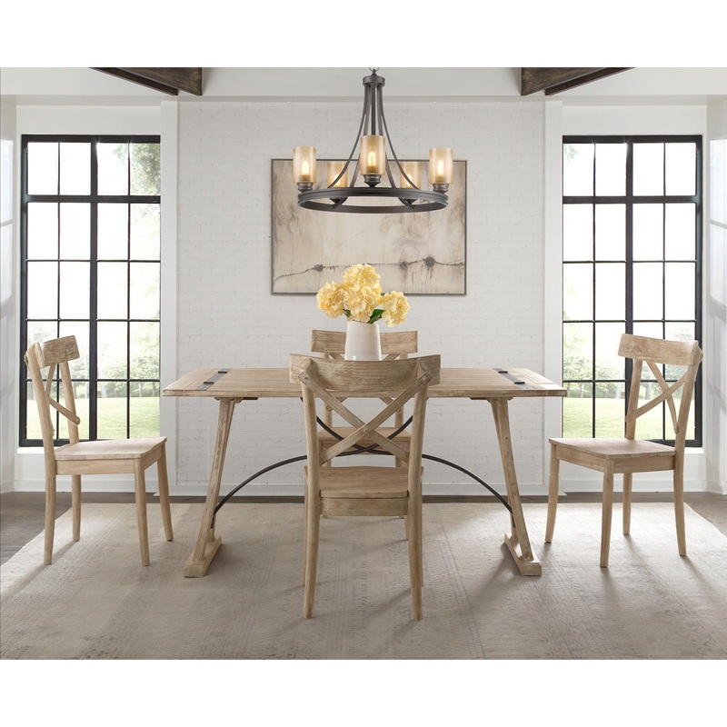 Callista – Folding Top 5 Piece Dining Set-Table And Four Chairs – Beach