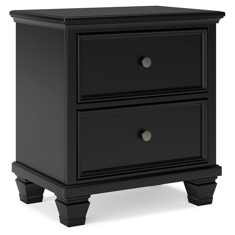 Lanolee – Two Drawer Nightstand – Black