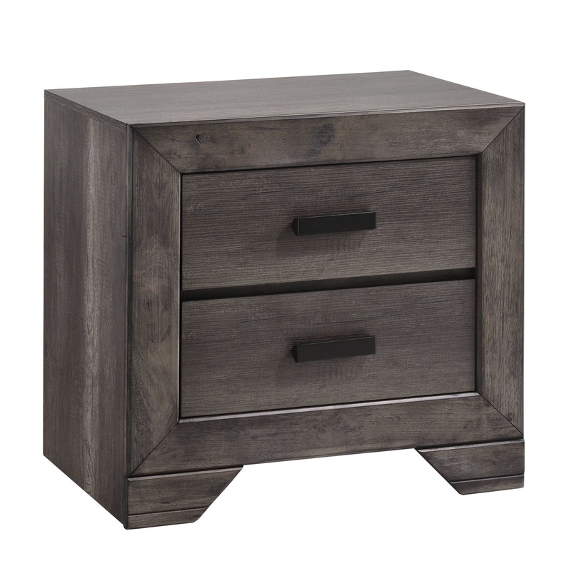 Nathan – Nightstand – Gray Oak Finish