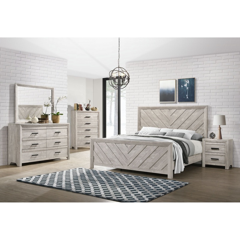 Ellen – Panel Bedroom Set|Beige|5 Pc. Bed, Dresser, Mirror, Chest, Nightstand|3 Pc. Bed, Chest, Nightstand|King|Queen|Twin|Full