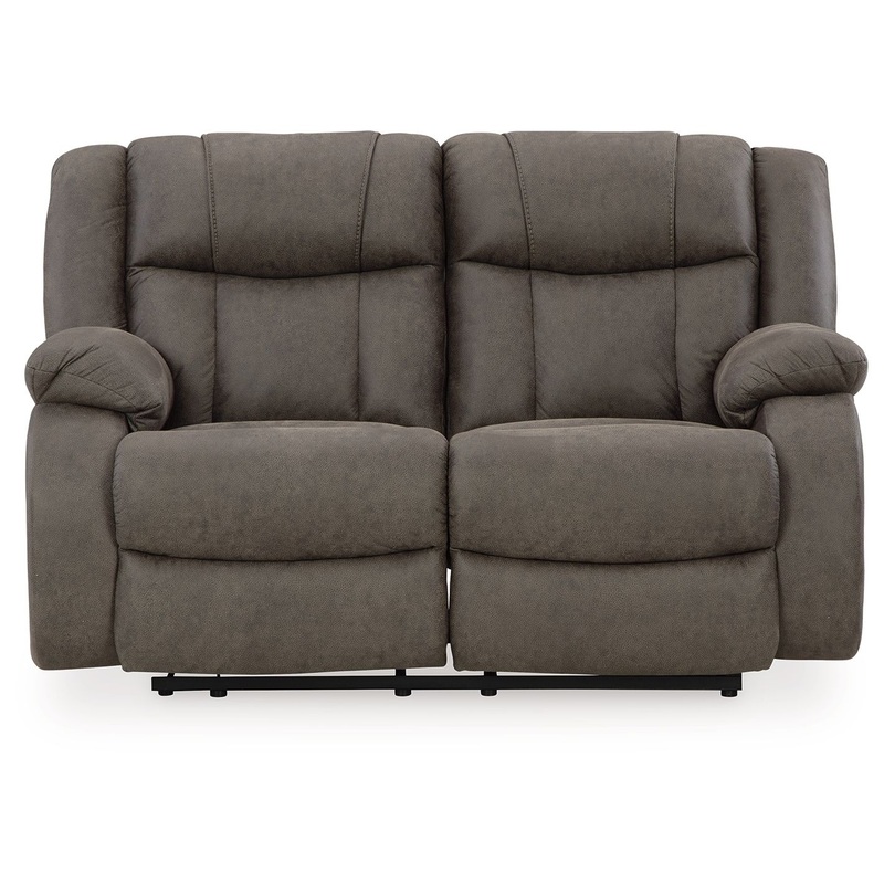 First Base – Reclining Loveseat – Gunmetal