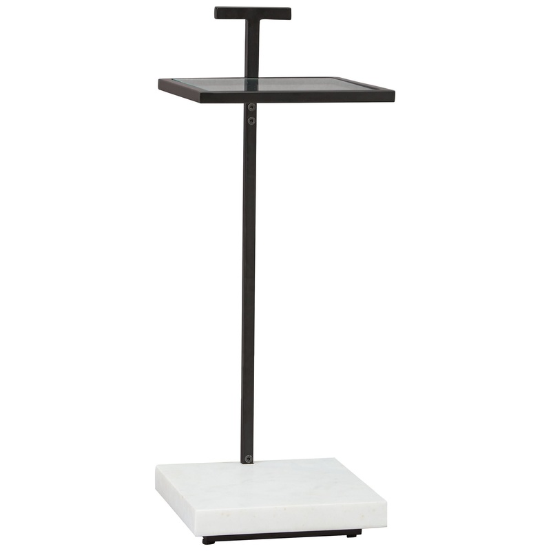 Mannill – Accent Table – Black / White
