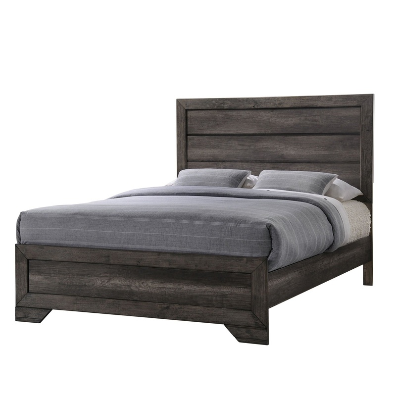 Nathan – Panel Bed|Dark Brown|Full|King|Queen|Twin