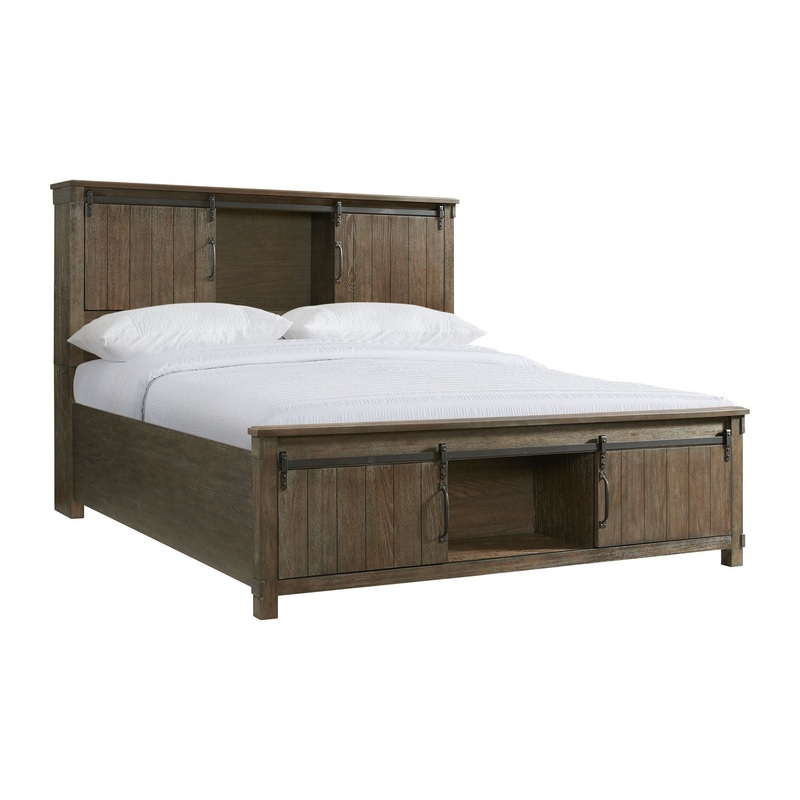 Scott – Platform Storage Bed|Dark Brown|White|Queen|King