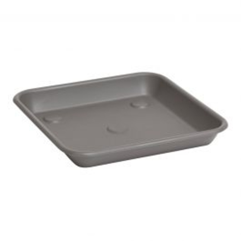 SQUARE PLASTIC SAUCER 16 CM ANTHRACITE