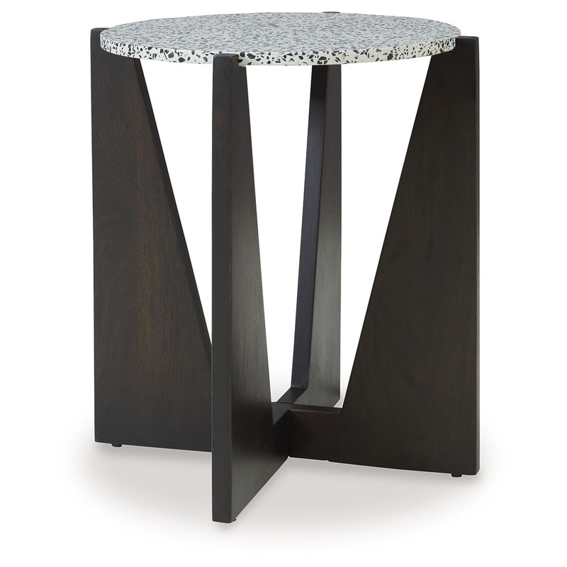 Tellrich – Accent Table – Black / White
