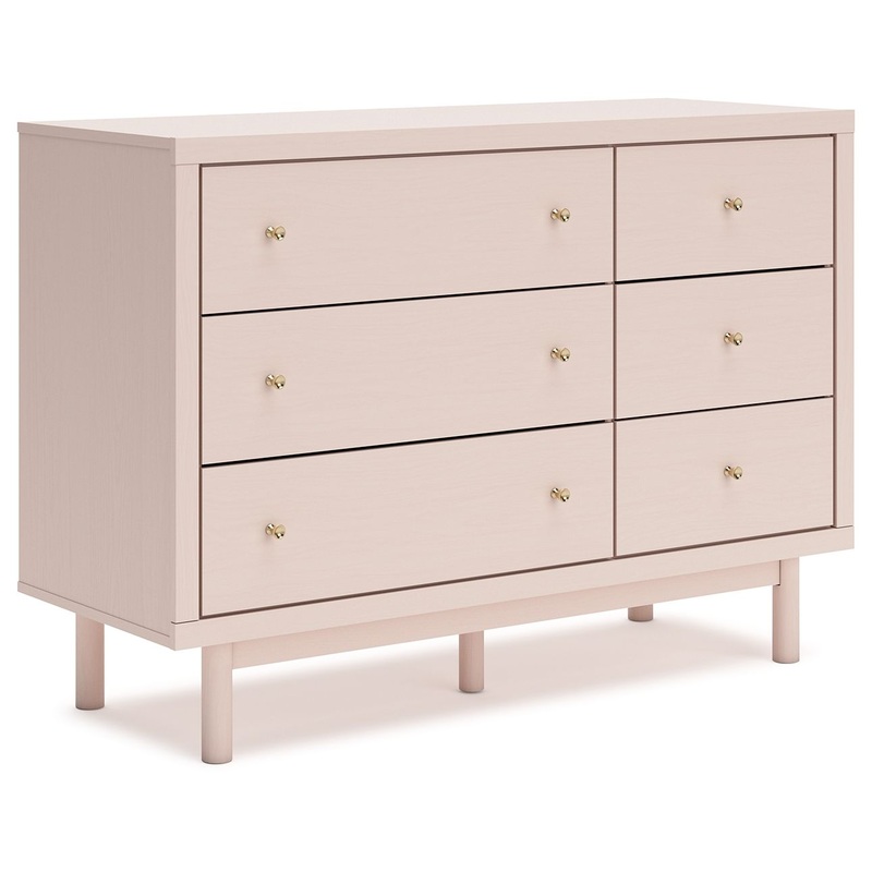Wistenpine – Six Drawer Dresser – Blush