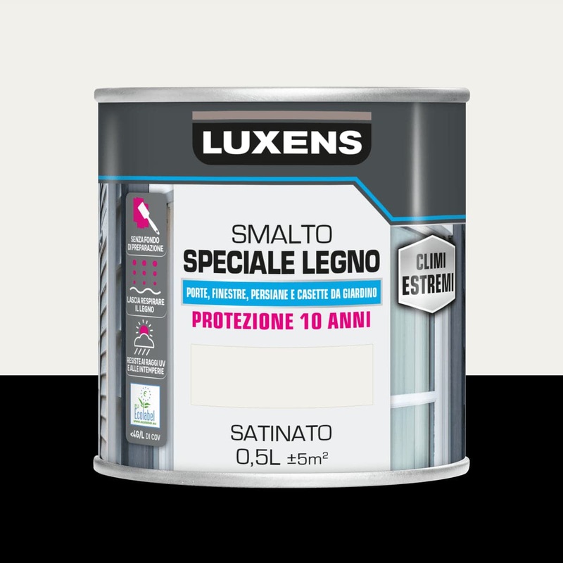WOOD ENAMEL EXTREME CLIMATES SATIN WHITE 500ML LUXENS