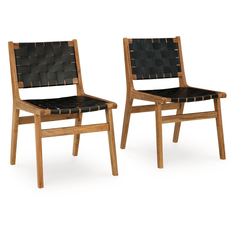Fortmaine – Dining Room Side Chair (Set of 2) – Brown / Black