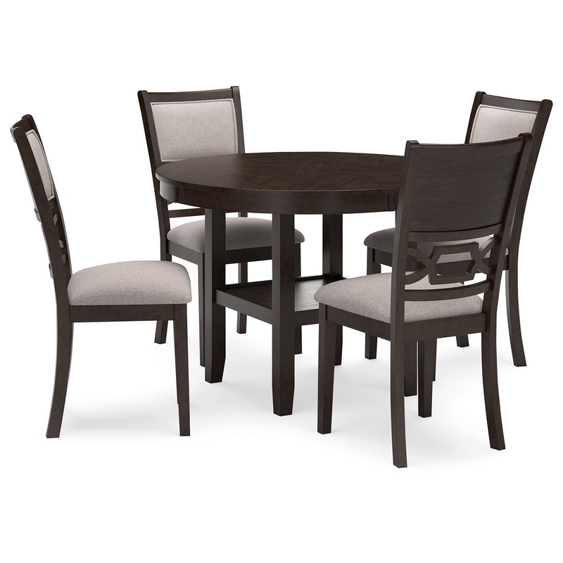 Langwest – Dining Room Table Set (Set of 5) – Brown