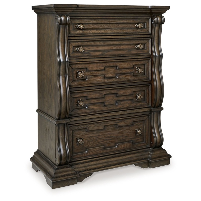 Maylee – Five Drawer Chest – Dark Brown
