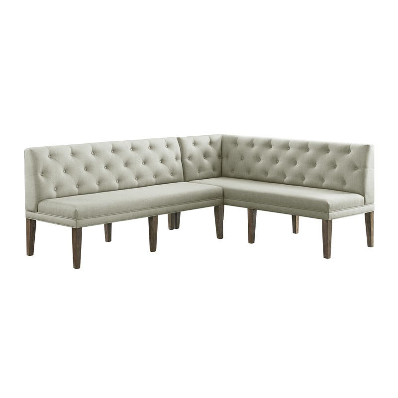 Peyton – Sectional Sofa Dining Set – Gray