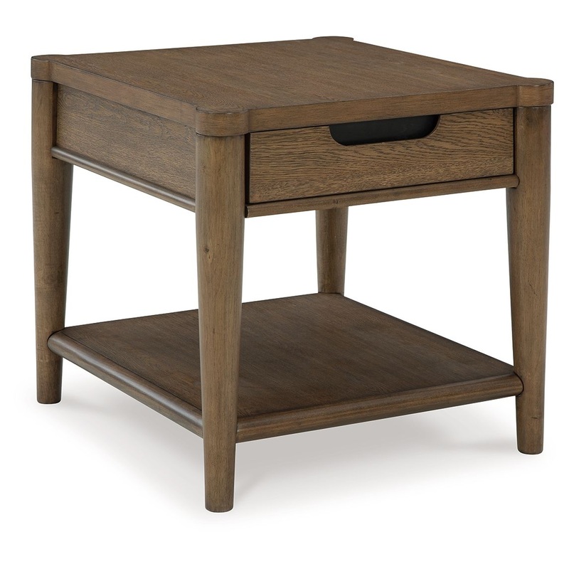 Roanhowe – Rectangular End Table – Brown