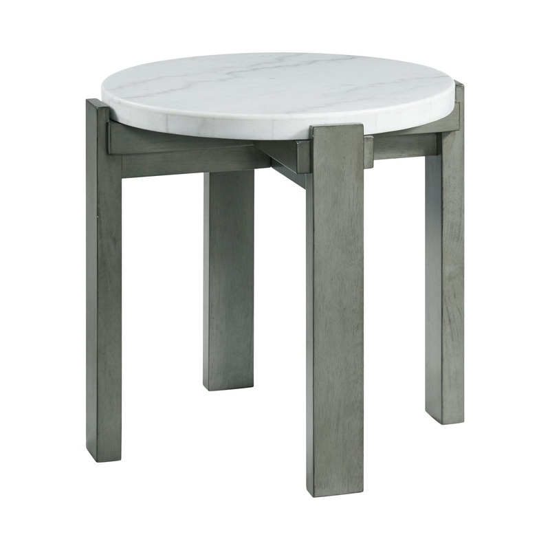 Rosamel – Round End Table – Gray