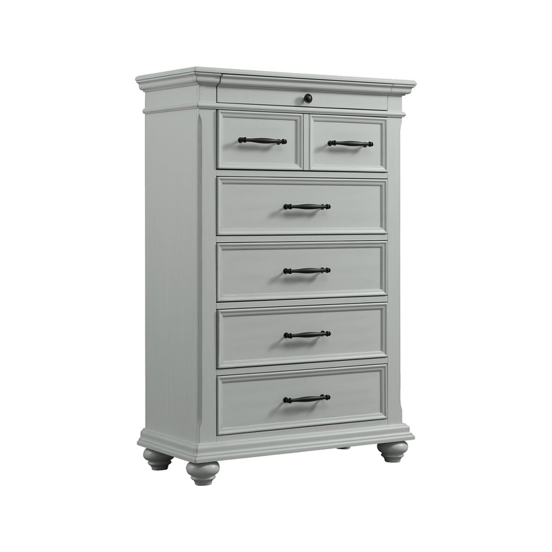 Slater – 6-Drawer Chest|Black|Gray|White
