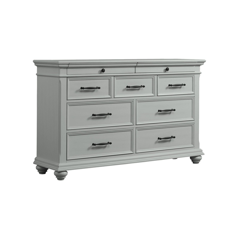 Slater – 9-Drawer Dresser|Black|Gray|White
