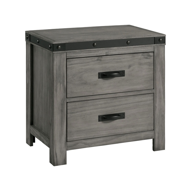 Wade – 2-Drawer Nightstand – Black Finish